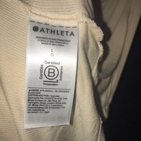 Athleta With Ease Ribbed Racerback Tank Top Large Light‎ Peach Orange Ribbed - Picture 4 of 11